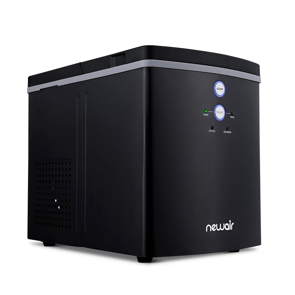 2025 Máquina de hielo de mostrador Newair® – Cubitos en forma de bola, 15 kg/día – Negro