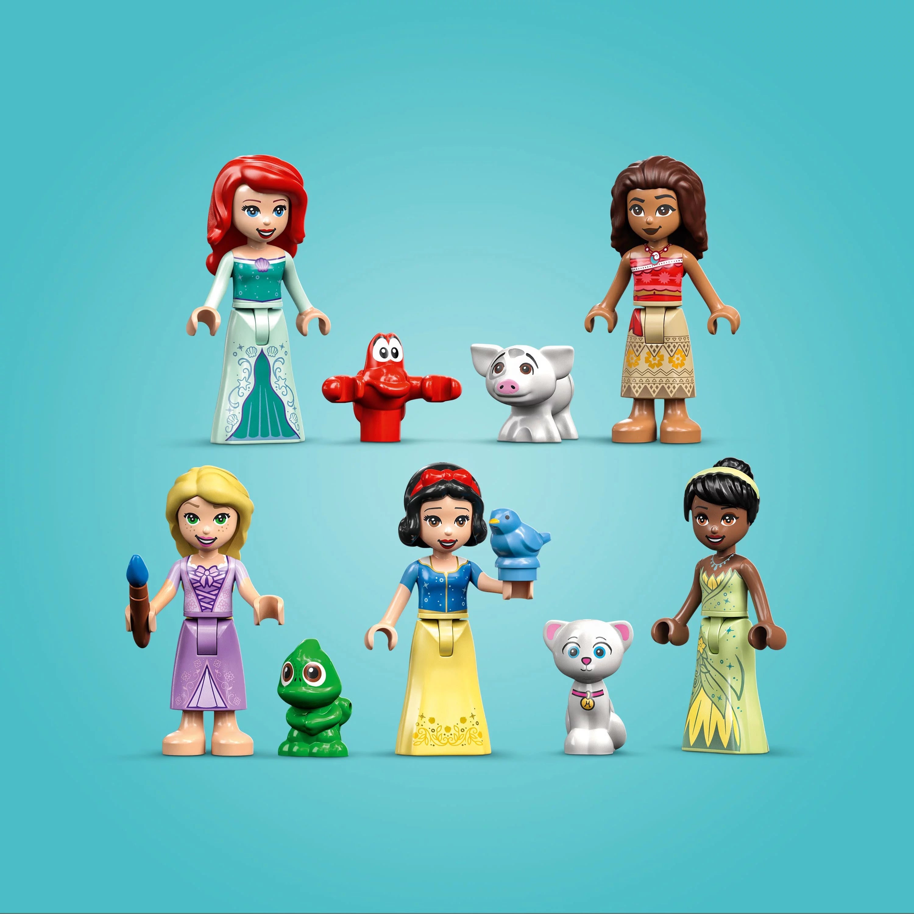 LEGO Disney Princesas Castillo de la Aventura Definitiva, Set de Construcción de Juguete, Incluye 5 Mini Muñecas de Princesas Disney: Ariel, Rapunzel y Blancanieves, Regalo Disney para Niños y Niñas, 43205