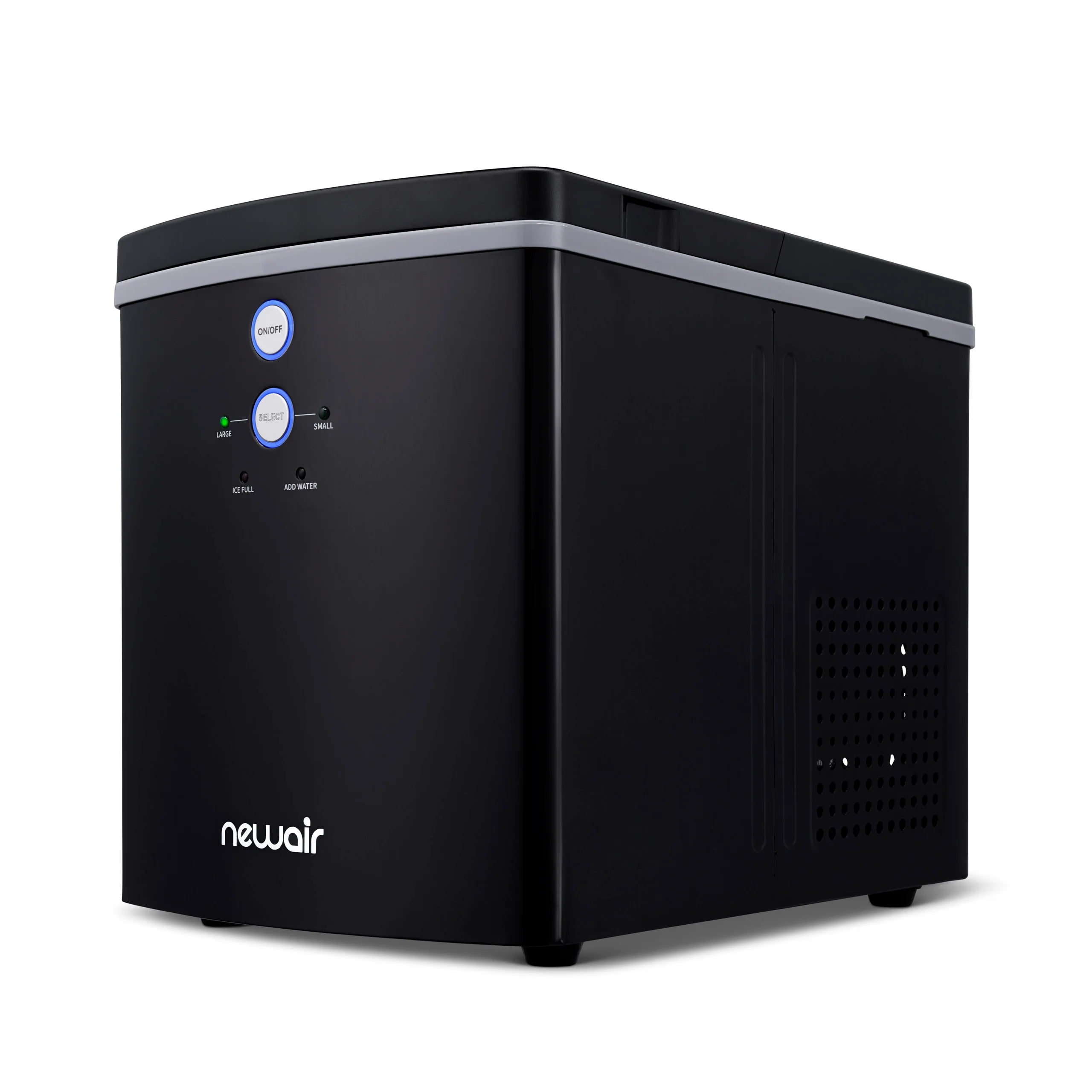 2025 Máquina de hielo de mostrador Newair® – Cubitos en forma de bola, 15 kg/día – Negro