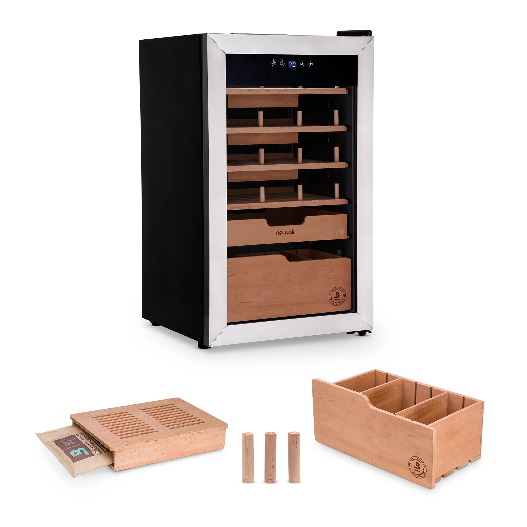 2025 Humidificador eléctrico para puros Newair® x Boveda – Capacidad para 500 puros