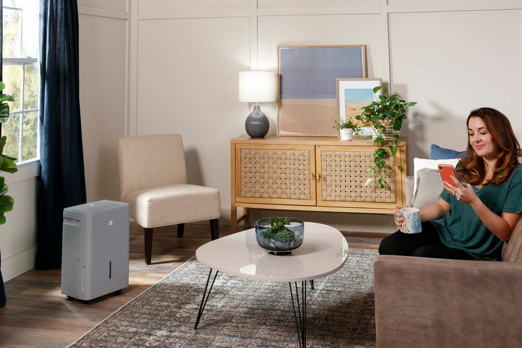 2025 GE Appliances ADYR50LC – Deshumidificador Portátil Certificado Energy Star® con Smart Dry para Espacios Húmedos