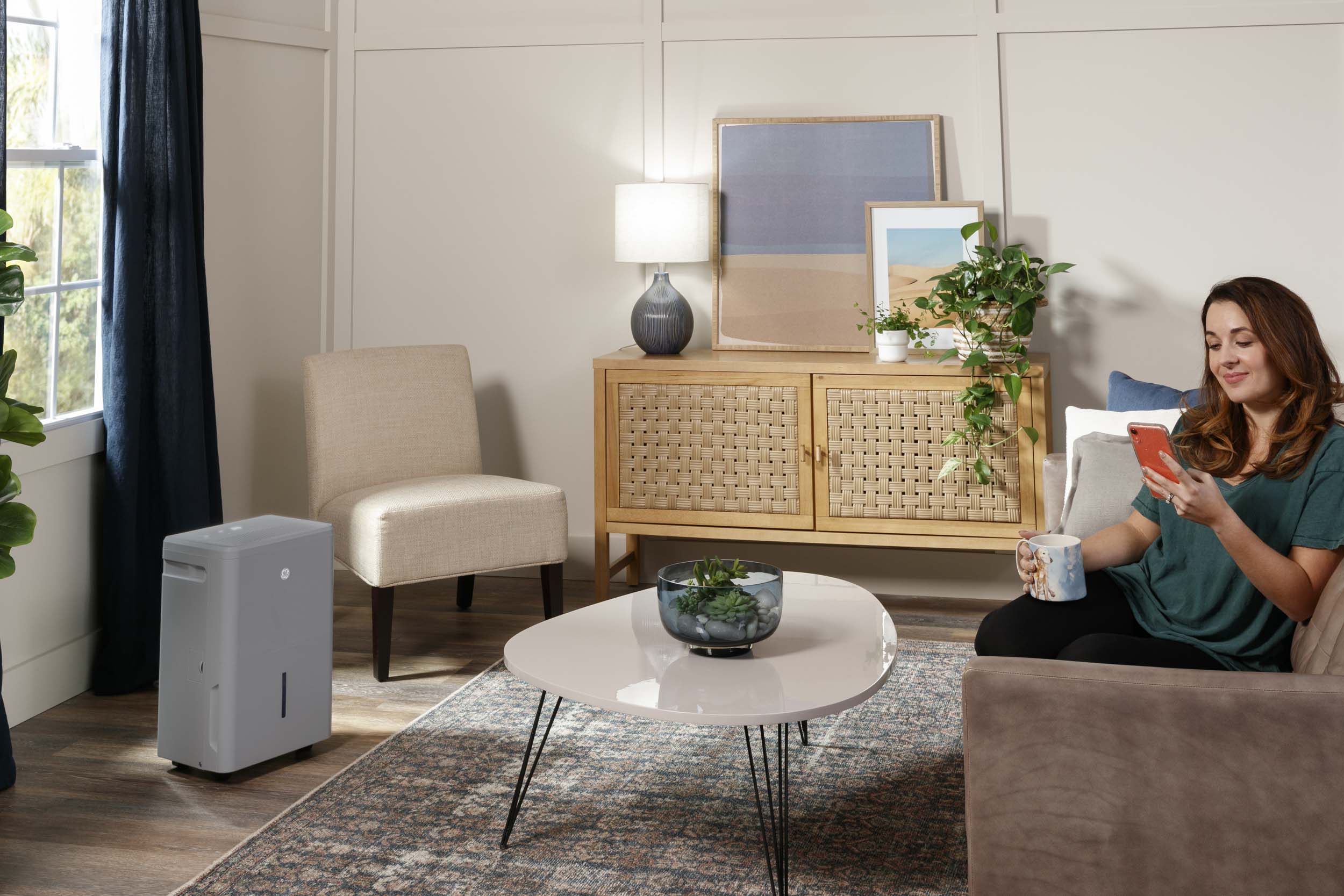 2025 GE Appliances ADYR50LC – Deshumidificador Portátil Certificado Energy Star® con Smart Dry para Espacios Húmedos