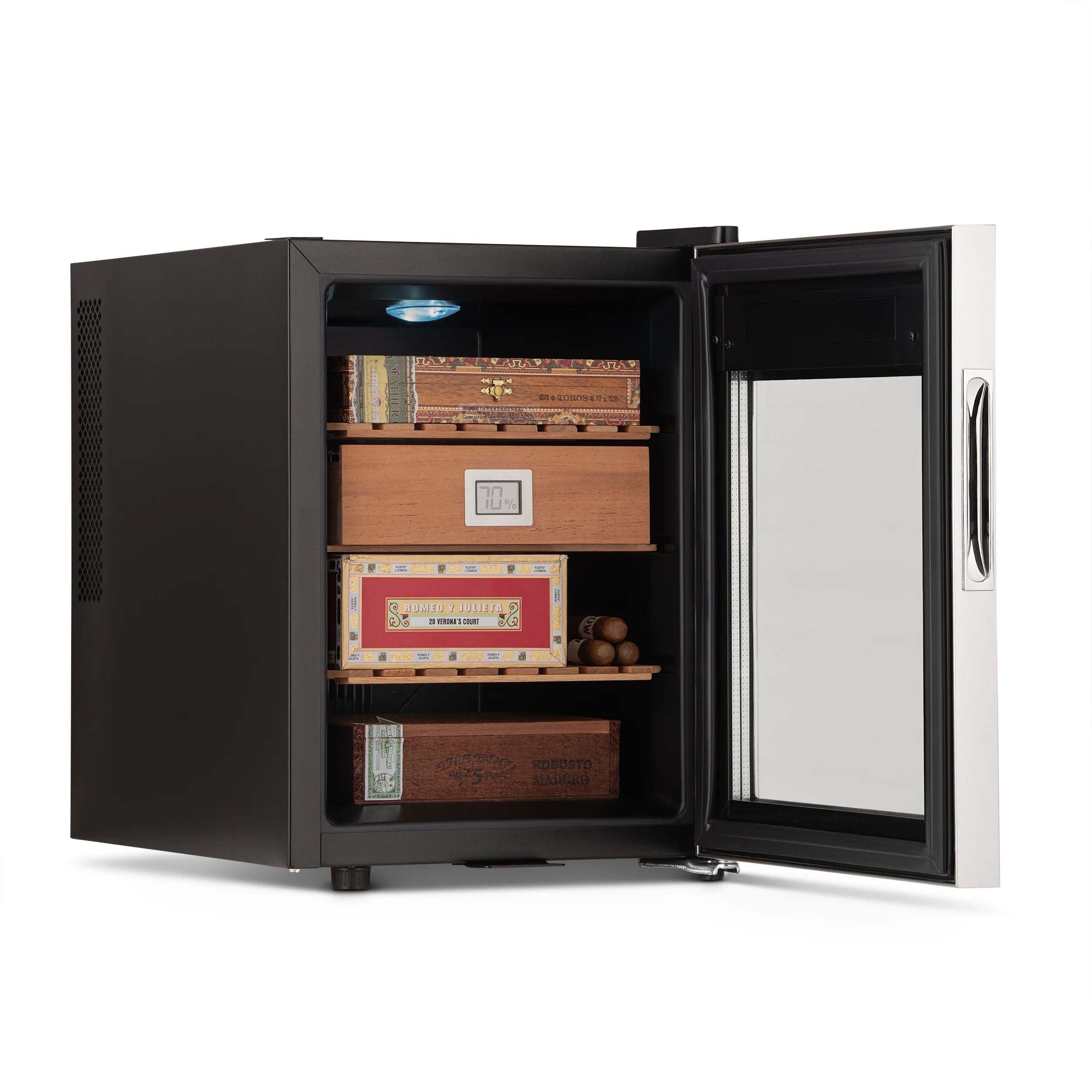 2025 Humidor eléctrico para puros Newair® con Opti-Temp™, capacidad para 250 puros