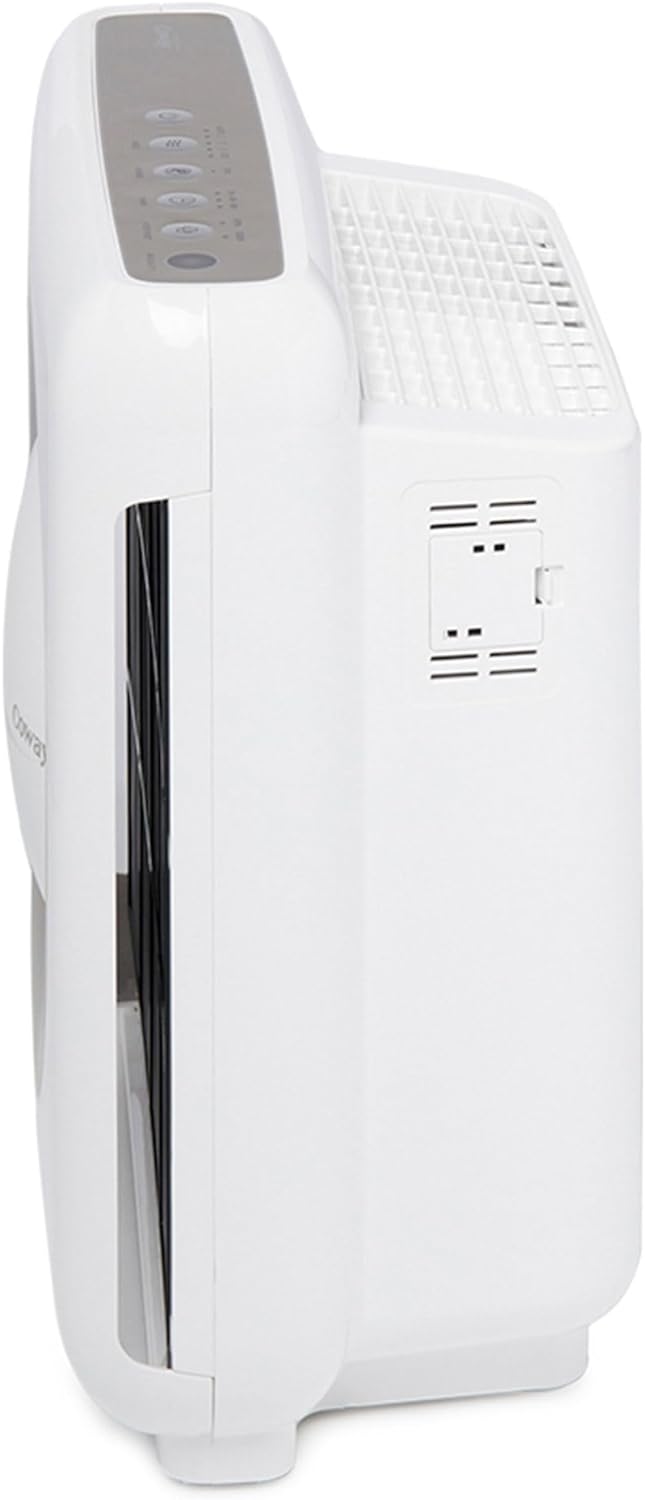 Purificador True HEPA con Monitoreo de Calidad de Aire, Modo Automático, Temporizador, Indicador de Filtro y Modo Eco, 16.8 x 18.3 x 9.7 pulgadas, Blanco