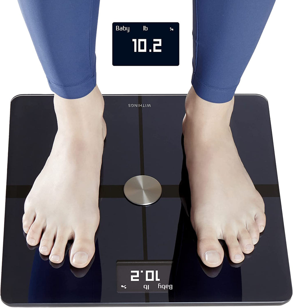 Withings Body+ - Báscula Digital Wi-Fi Inteligente con Sincronización Automática con la App del Smartphone