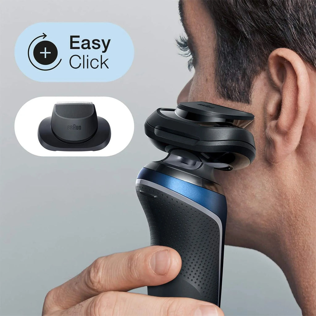 2025 Afeitadora Braun Series 6 60-B7200cc para hombre – Afeitado en seco y húmedo con SmartCare Center – Azul
