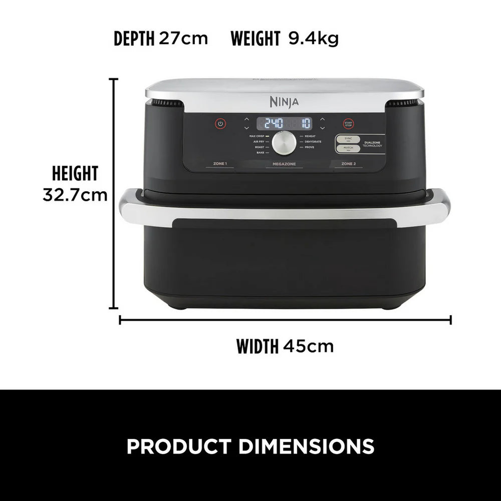 2025 Ninja Foodi FlexDrawer Freidora de Aire 10,4L AF500UK - Negro