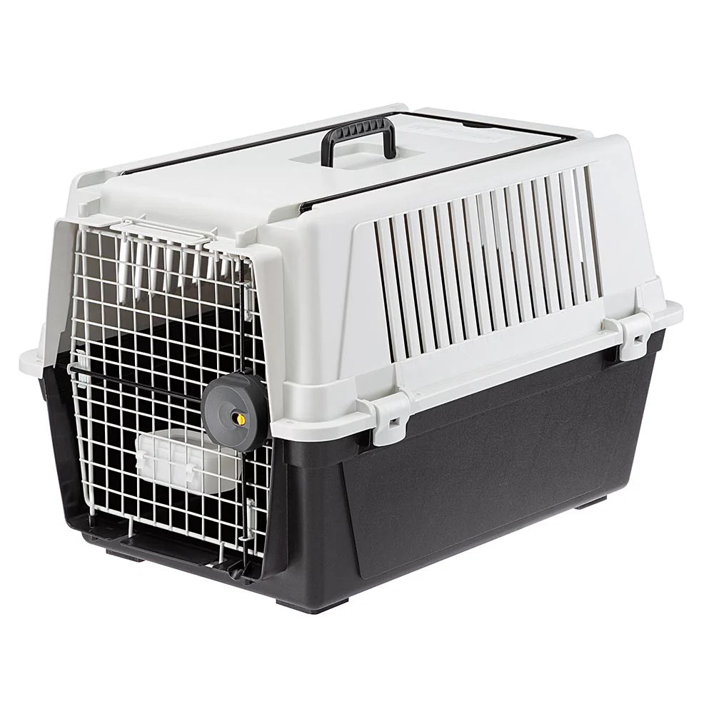 2025 Atlas 40 – Transportín para perro de tamaño mediano, seguro, ventilado y conforme a la normativa IATA. Con asa práctica, comedero y accesorios opcionales