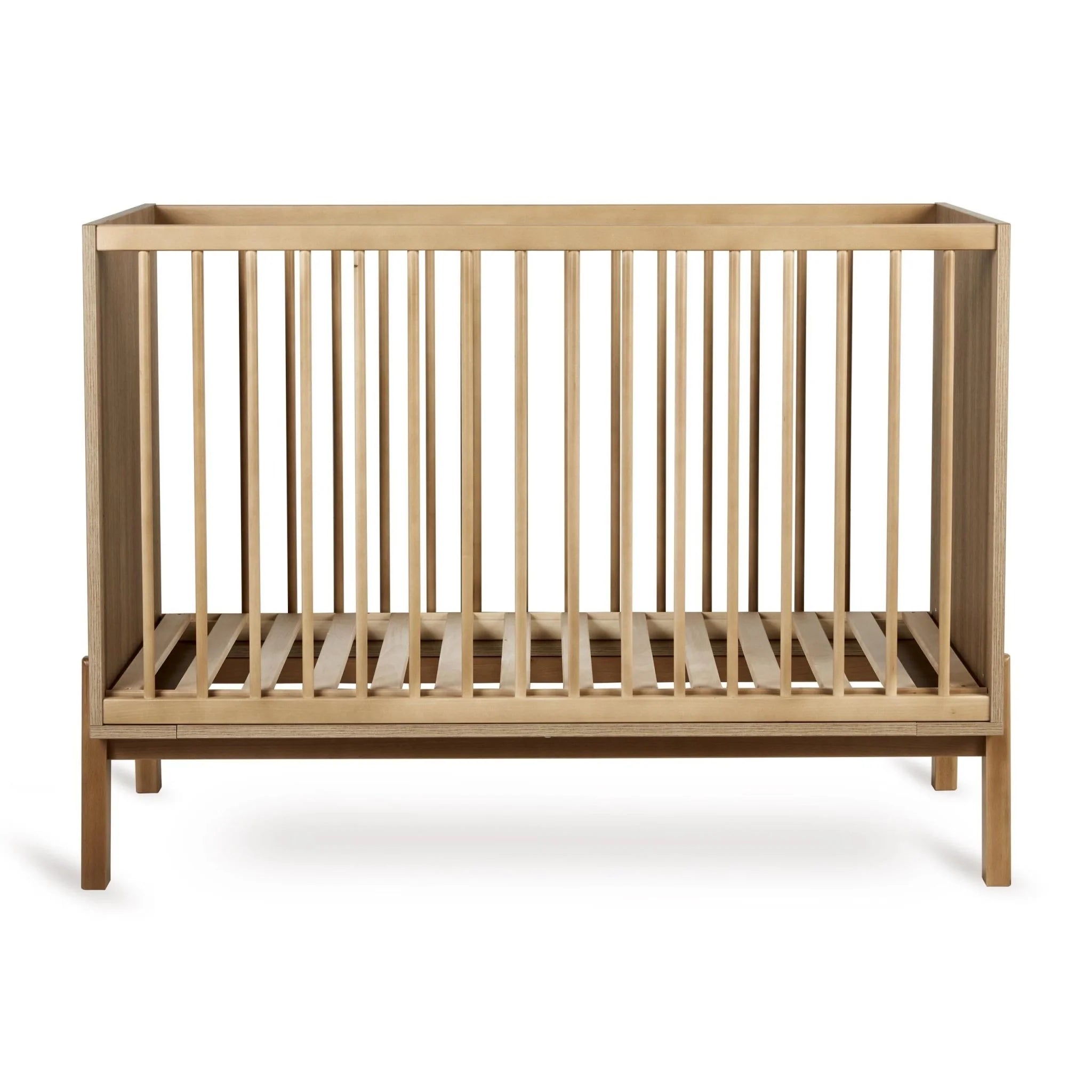 2025 Cuna Quax Ashi – 60x120 cm | Ajustable en 3 alturas | Madera de haya certificada FSC | Con somier de lamas, sin colchón | Color natural