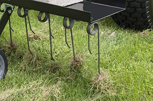 Agri-Fab 45-0295 Descompactador Manual de Césped de 48 Pulgadas con Dientes, Negro, Mediano