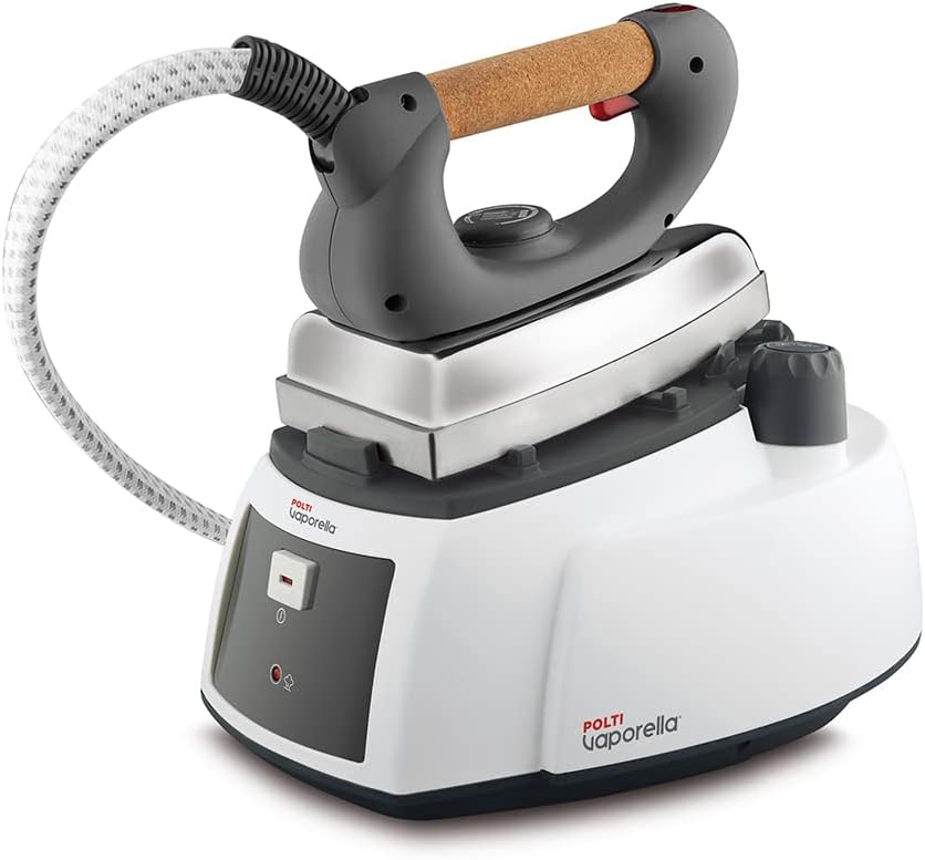 Polti Vaporella 535 Eco Pro – Plancha de Vapor con Caldera de Alta Presión de 4 Bares, Potencia 1750 W, Tapa de Seguridad, Función ECO, Blanco y Verde
