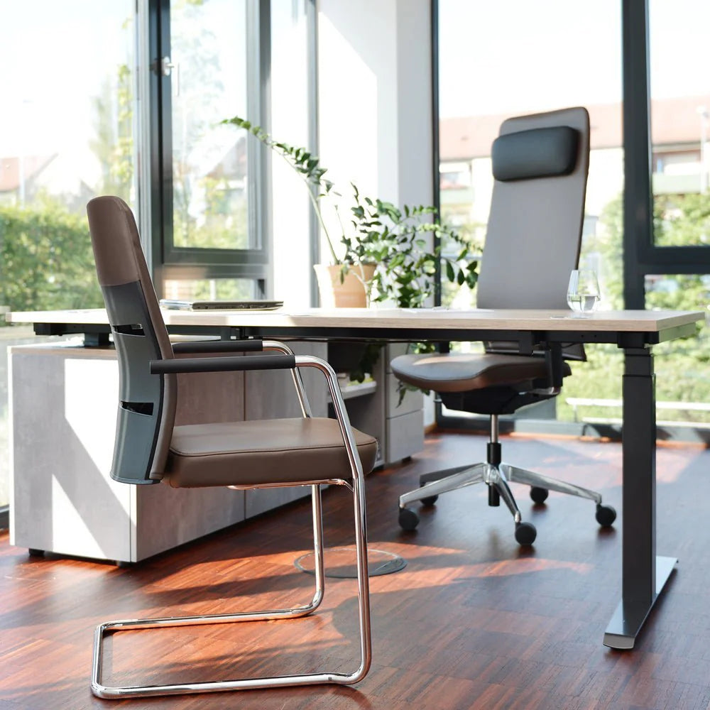 2025 Sillón Ejecutivo Ergonómico de Cuero Auténtico lento Matrix MT14 – EL SILLÓN EJECUTIVO para un Trabajo Cómodo – Fabricado en Alemania – Garantía de 30 Años