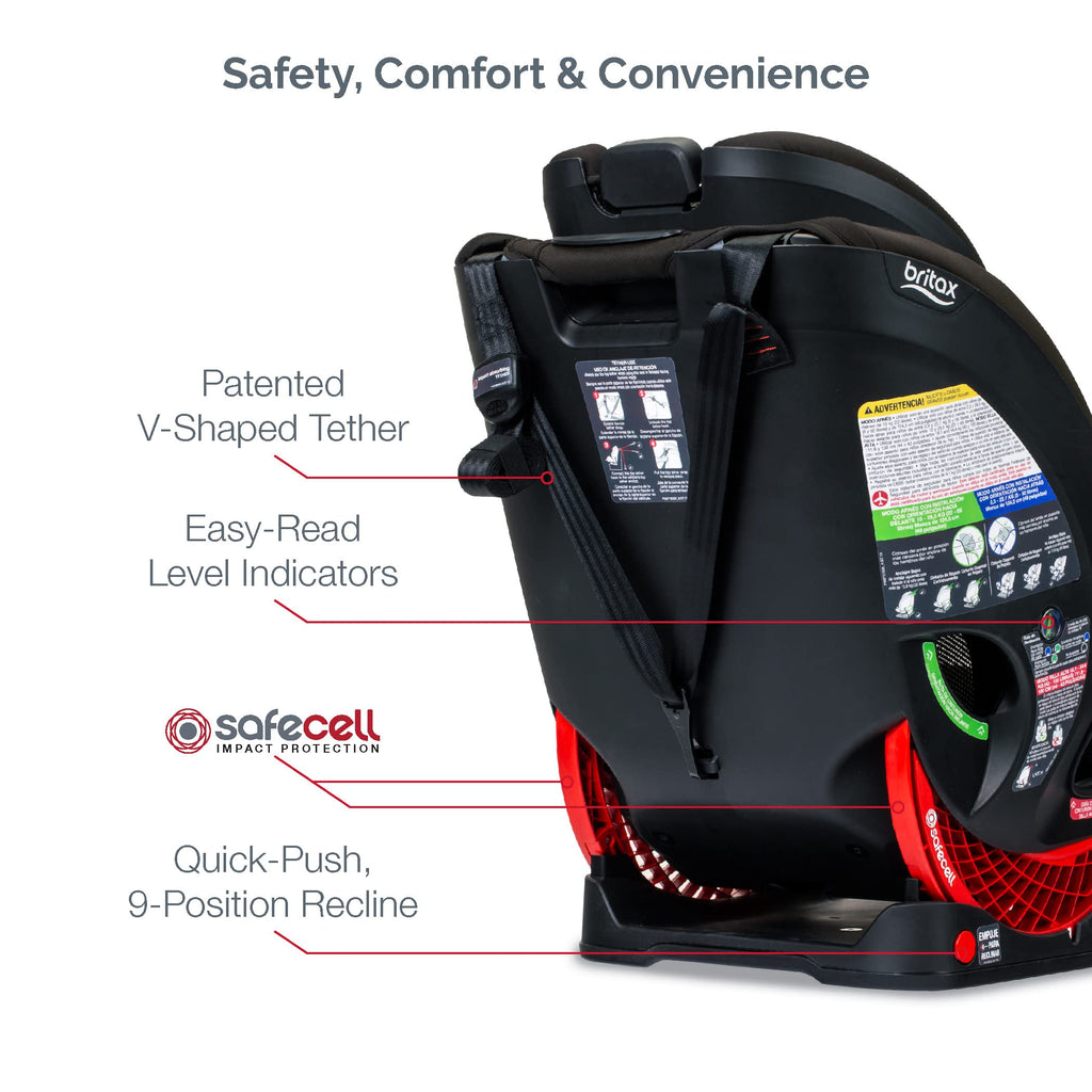 2025 Britax One4Life Asiento de Auto Convertible ClickTight, Eclipse Negro