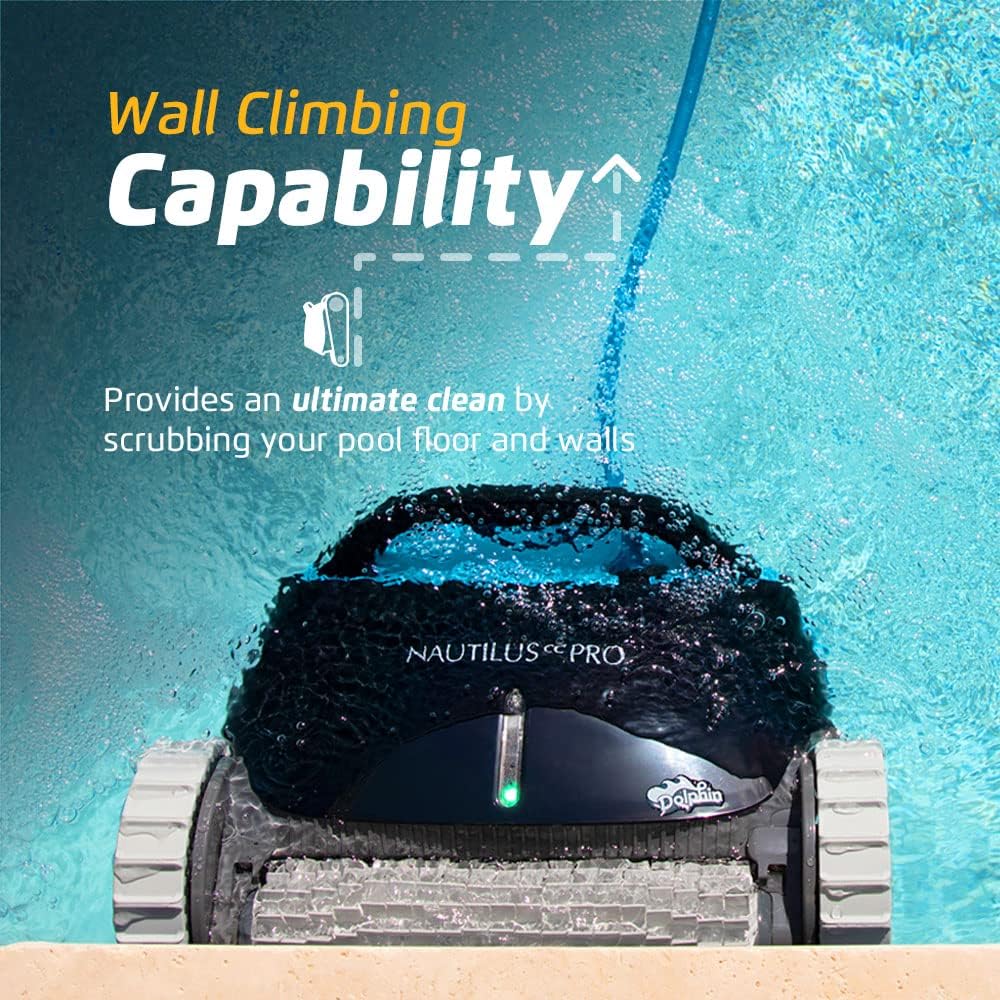 2025 Limpiador Robótico de Piscina Dolphin Nautilus CC para Piscinas de hasta 33 Pies – Cepillo de Escalado de Paredes