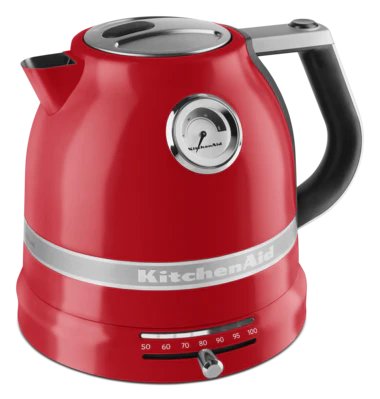 2025 Set de desayuno KitchenAid Artisan con hervidor 5KEK1522, tostadora de 2 ranuras 5KMT2204 y soporte para panecillos