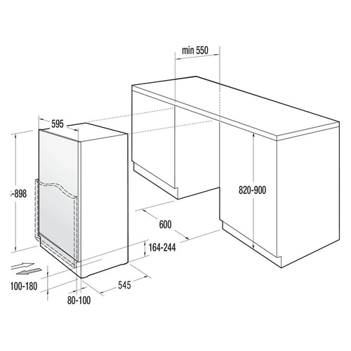 2025 Gorenje EB – Frigorífico con puerta fija, compatible con UB RIU 609 EA1