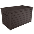 Contenedor de Almacenamiento para Terraza de Plástico XXL de 230 Galones (870 Litros) de Keter para Muebles de Jardín y Patio Exterior