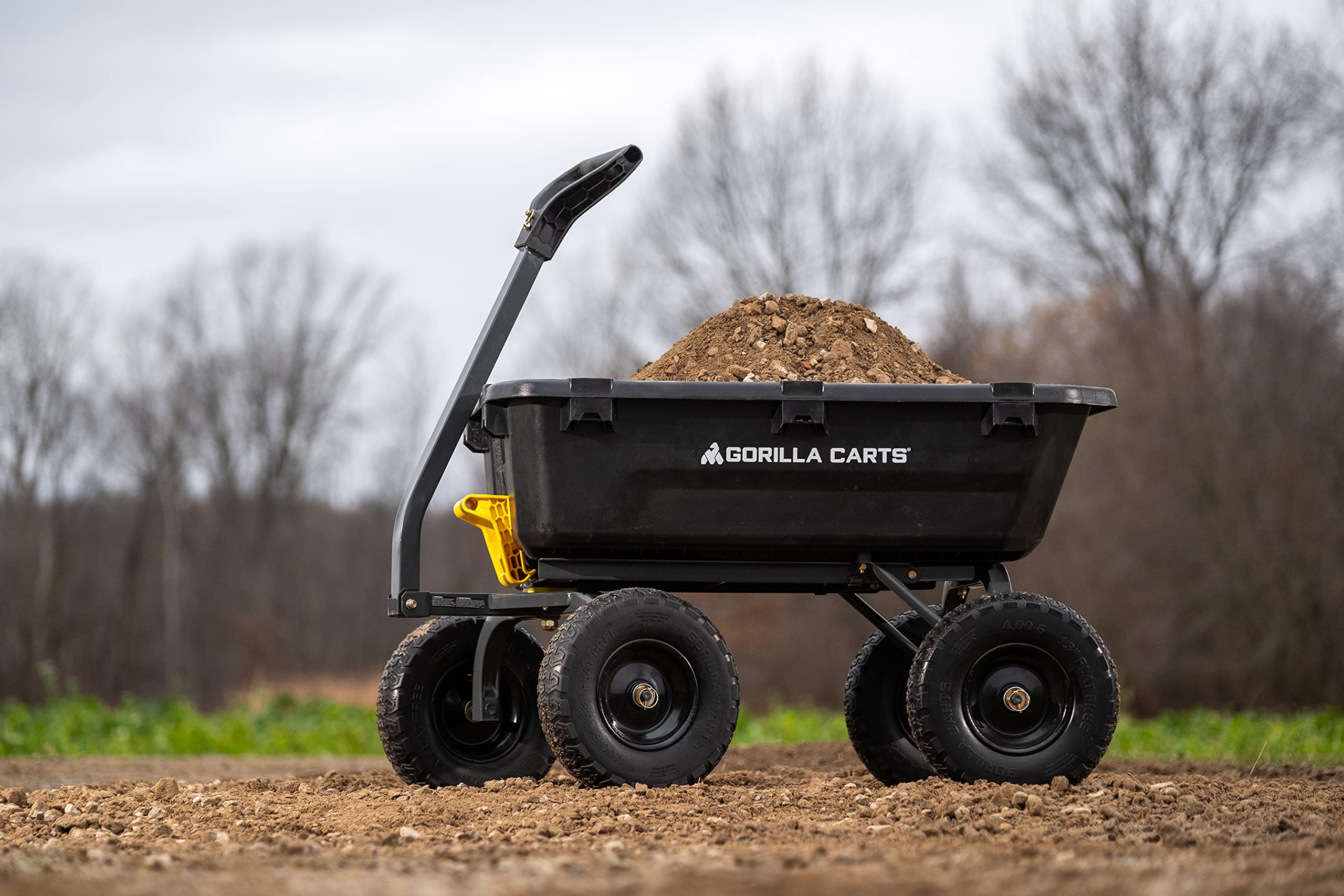 2025 Carro de Jardín Gorilla Carts de Alta Resistencia con Neumáticos Sin Aire