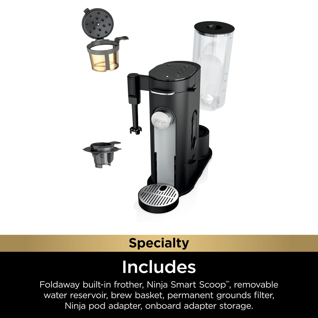 2025 Ninja PB051 Cafetera de Una Sola Taza Compatible con Cápsulas y Café Molido