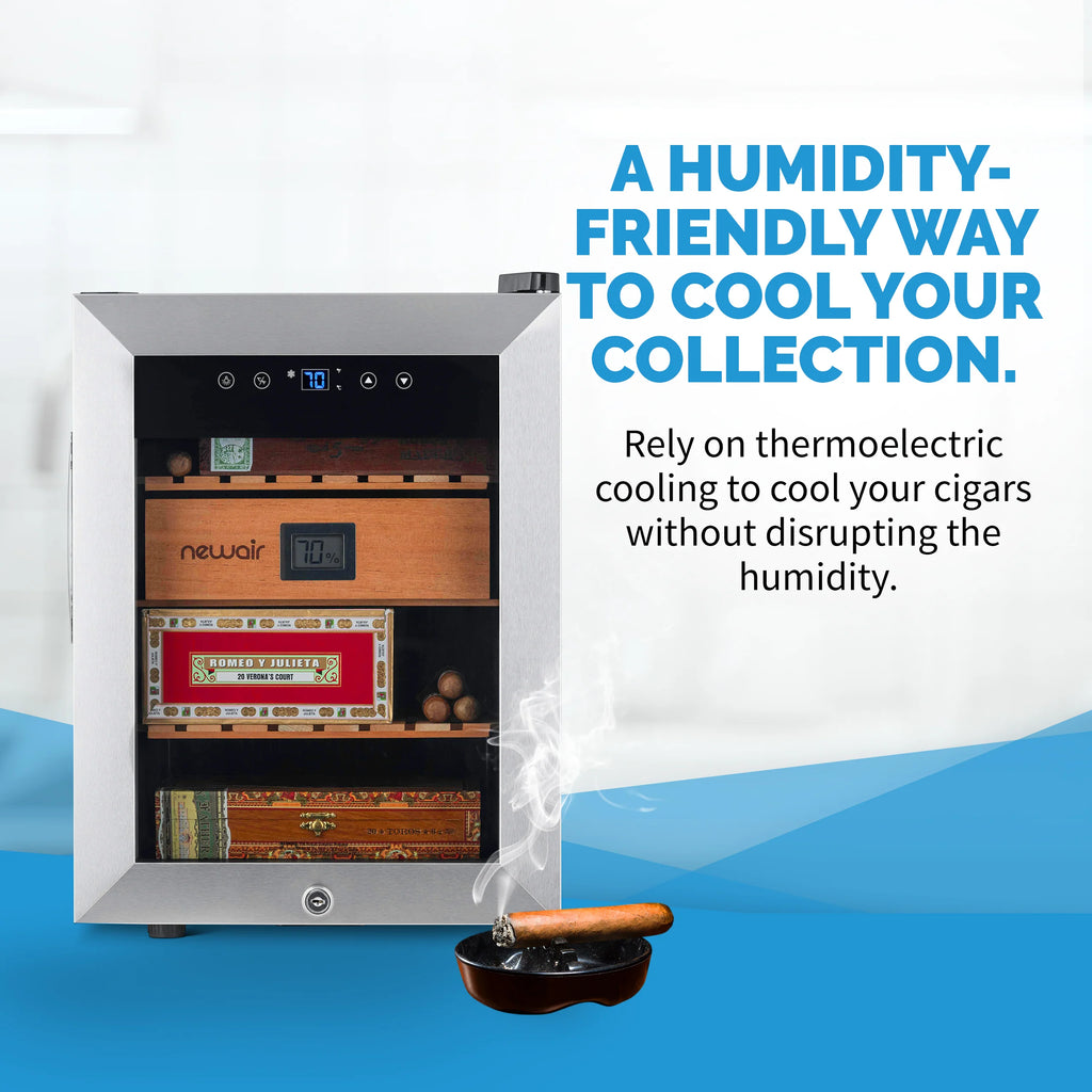 2025 Humidor eléctrico para puros Newair®, capacidad para 250 puros