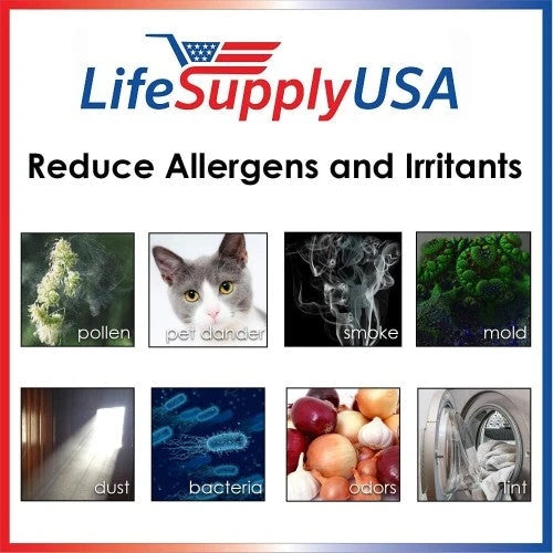 LifeSupplyUSA Paquete de 5 Filtros HEPA de Repuesto Compatibles con el Purificador de Aire Alen TF50-Carbon HEPA-Fresh Paralda