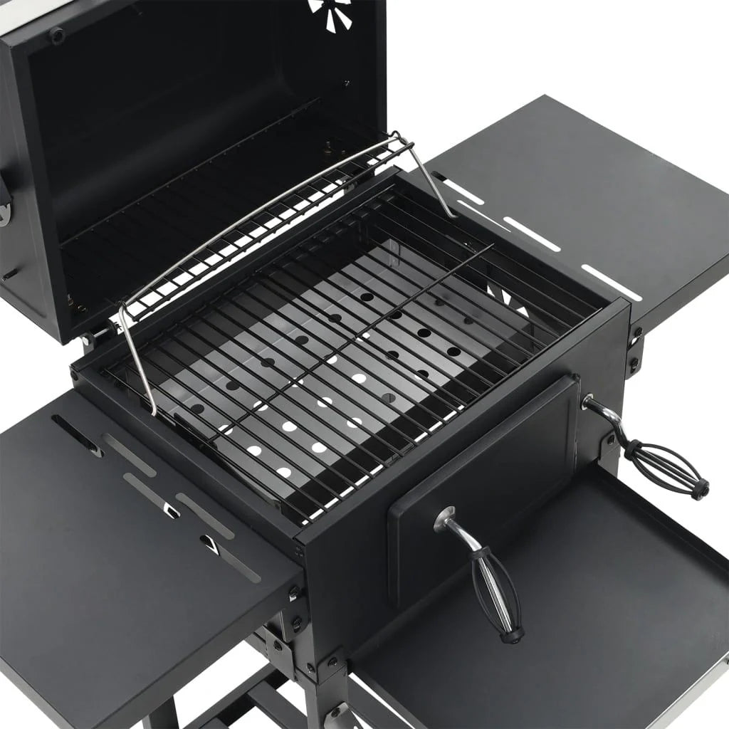 Horno Para Pizza Y Barbacoa Al Aire Libre 3 En 1 Negro Vidaxl