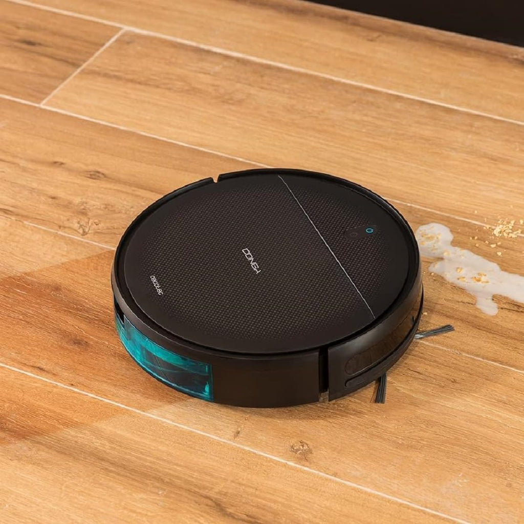 Aspirador Robot Cecotec con Navegación Giroscópica Conga 999 Map X-Treme. Motor de Succión 2000Pa, 2 Cepillos Laterales, 2 Fregonas, Autonomía 120 minutos, Control por App y Mando a Distancia