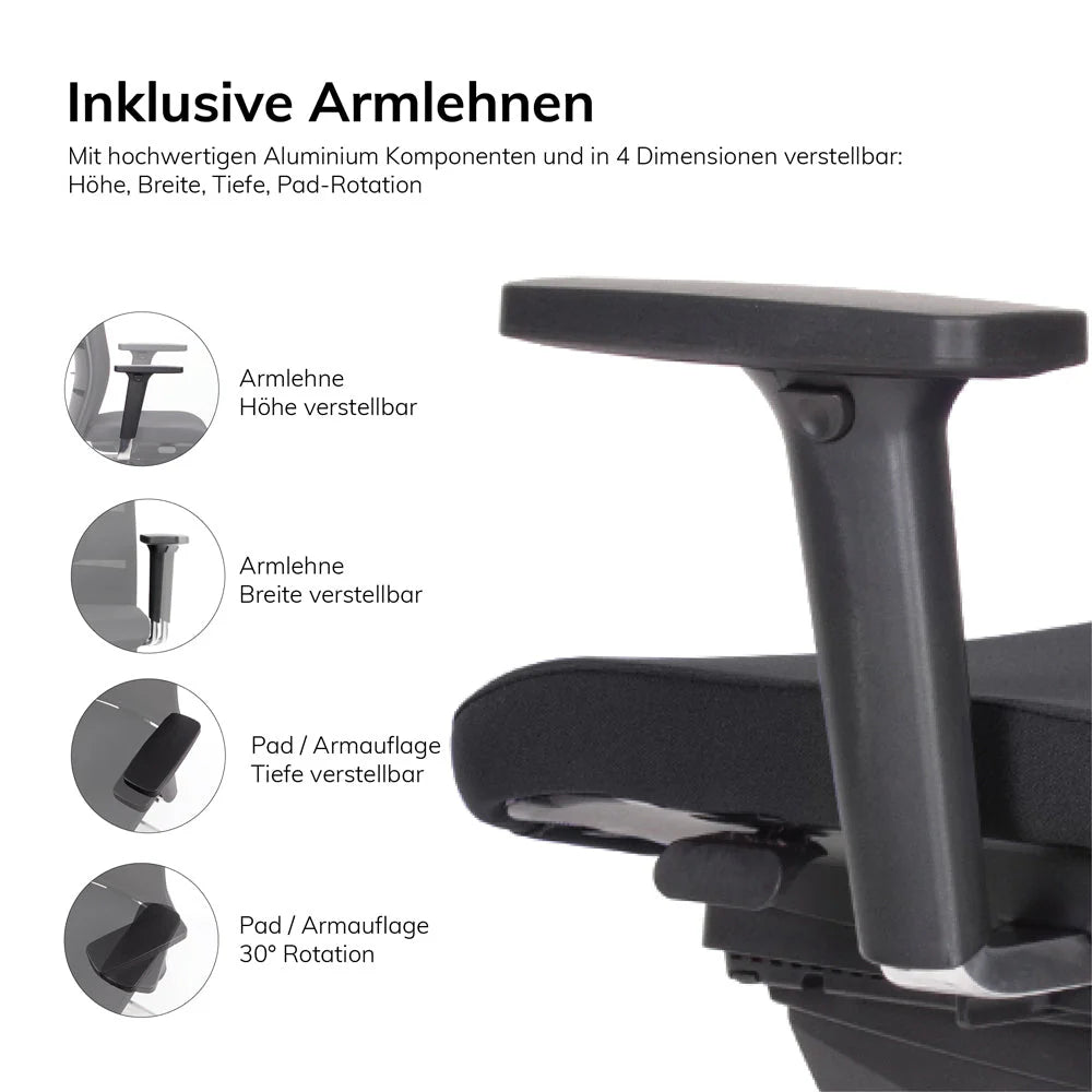 2025 Silla de Oficina Ergonómica con Respaldo de Malla Agilis Matrix MT13 | Color Negro