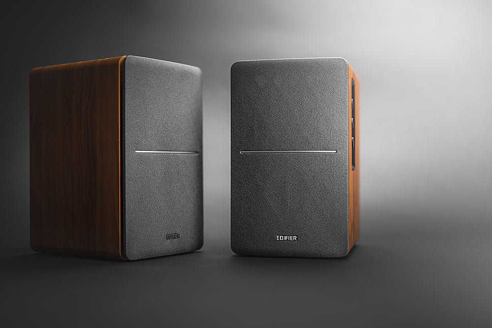 2025 Edifier - R1280DB Altavoces Bluetooth Activos de Estantería, Altavoces de Computadora - 42W RMS, Entrada Óptica - Monitores de Estudio Inalámbricos - Marrón