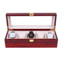 Caja Organizadora de Joyas y Relojes con 6 Compartimentos de Cuero PU – Regalo de Cumpleaños para Hombres y Mujeres