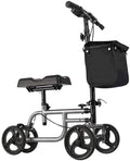 2025 Andador de Rodilla con 4 Ruedas, Scooter de Rodillo Todo Terreno con Altura Ajustable y Bolsas de Almacenamiento