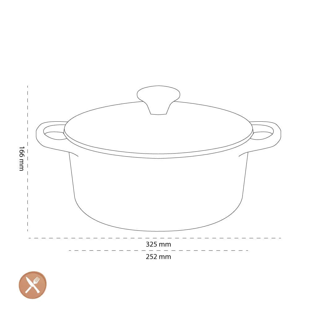 2025 Le Creuset - Sartén para asar / guisar Signature redonda negro mate 24 cm 4,2 l (interior negro)