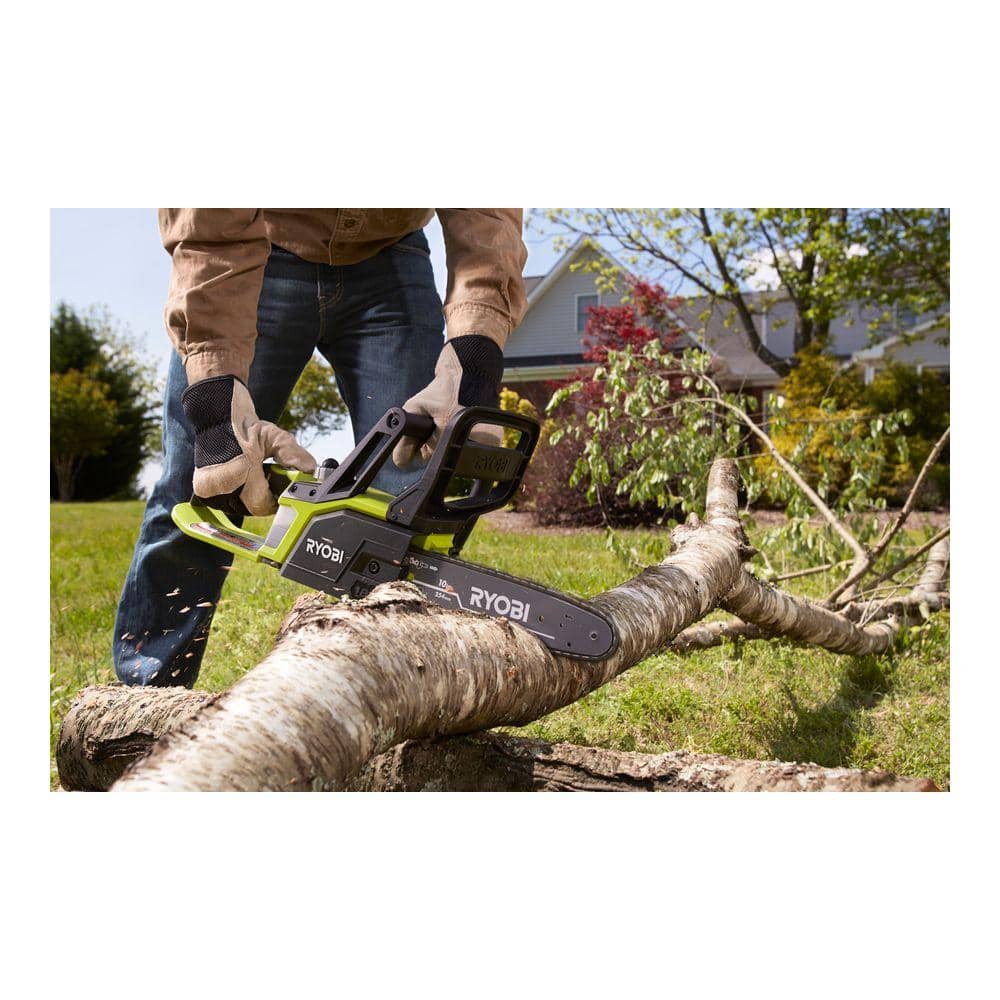 2025 Sierra de Cadena Inalámbrica RYOBI ONE+ 18V de 10 Pulgadas (Solo Herramienta) P546BTL