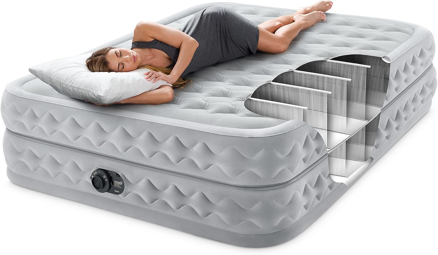 Intex 64428Np – Colchón Inflable Ultra Plush para 2 Personas con Fiber-Tech