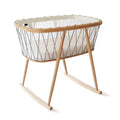 2025 Cuna KUMI de Charlie Crane – Capullo transparente con suave balanceo lateral | Dimensiones 81x56x72 cm | Colchón de espuma incluido | Cordones personalizables | Diseño moderno y minimalista