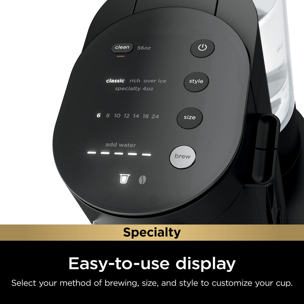 2025 Ninja PB051 Cafetera de Una Sola Taza Compatible con Cápsulas y Café Molido