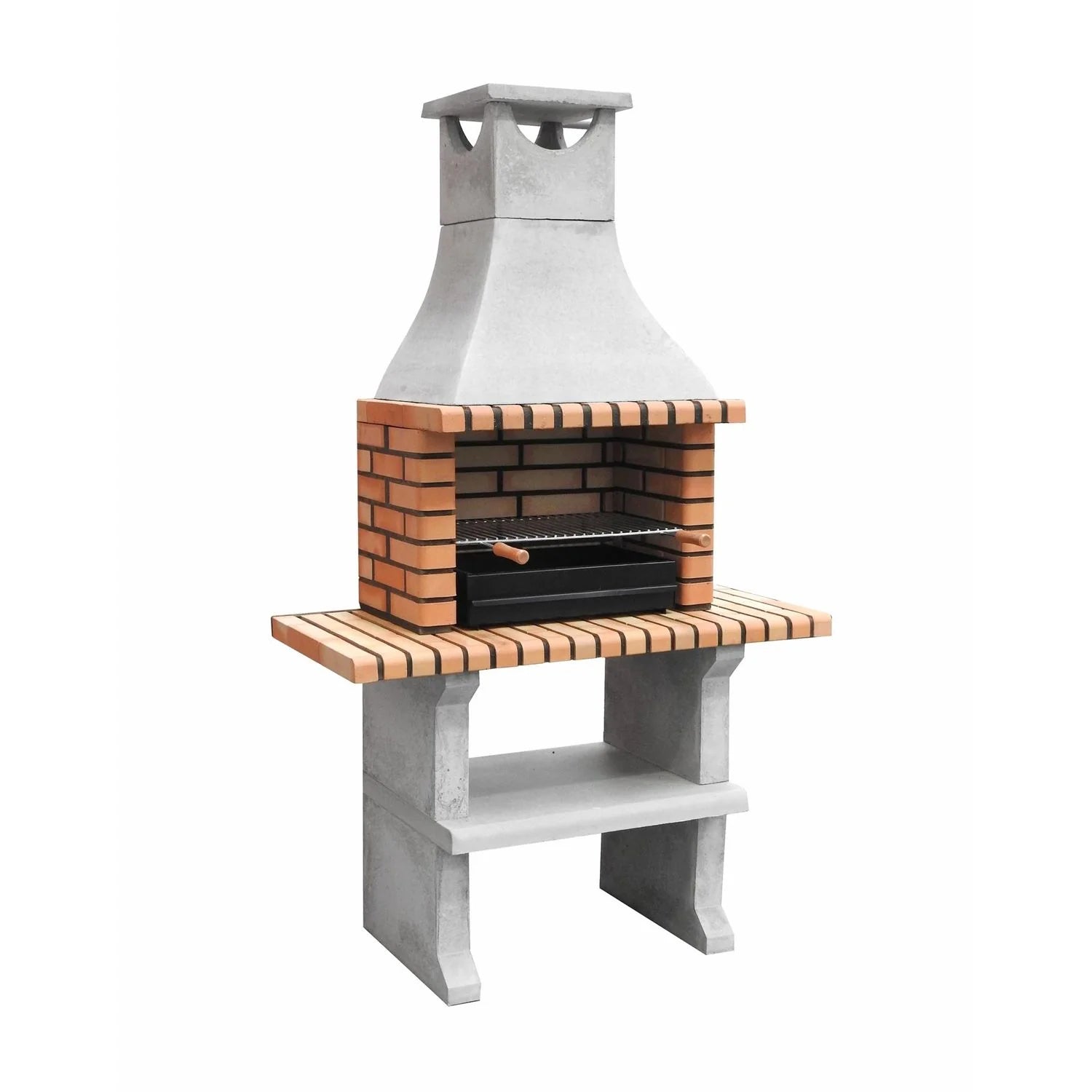 Barbacoa Nápoles Xl Con 2 Mini Bancadas Movelar Con Brasero