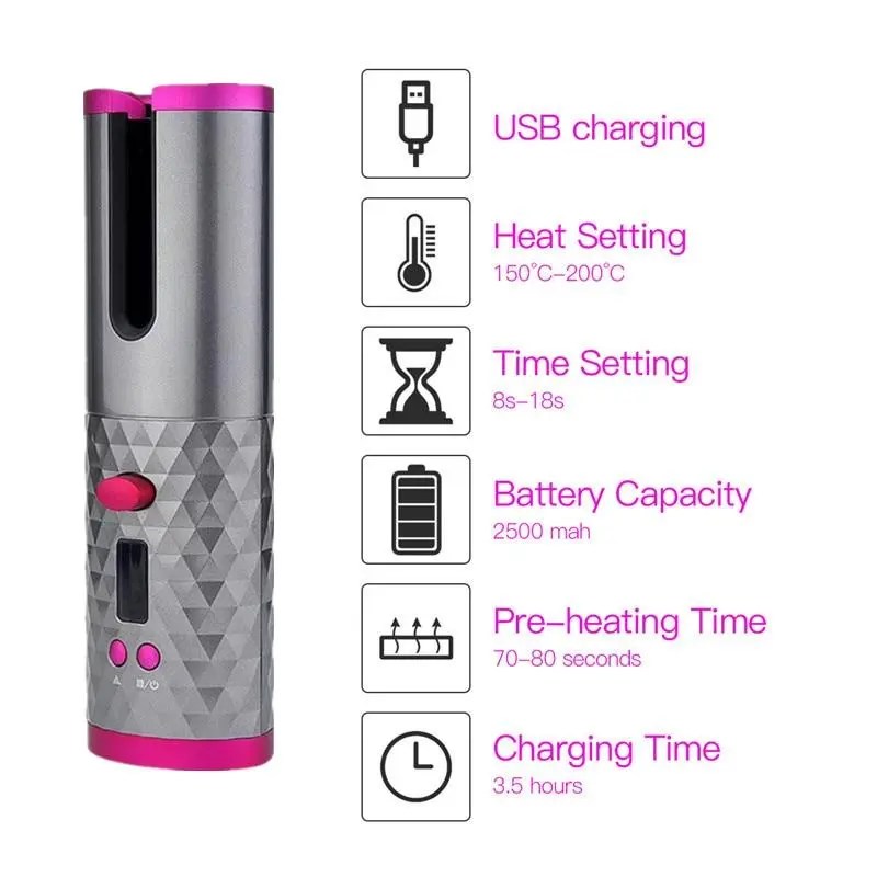2025 Máquina Automática de Rizado de Cabello, Mejor Herramienta para Rizar el Cabello