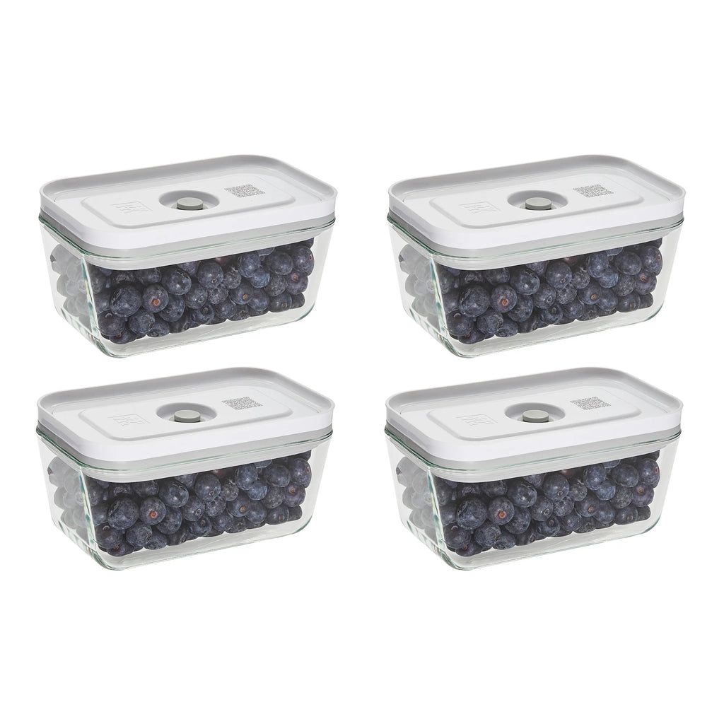 2025 ZWILLING Fresh & Save - Set de 4 recipientes de vidrio para conservación al vacío