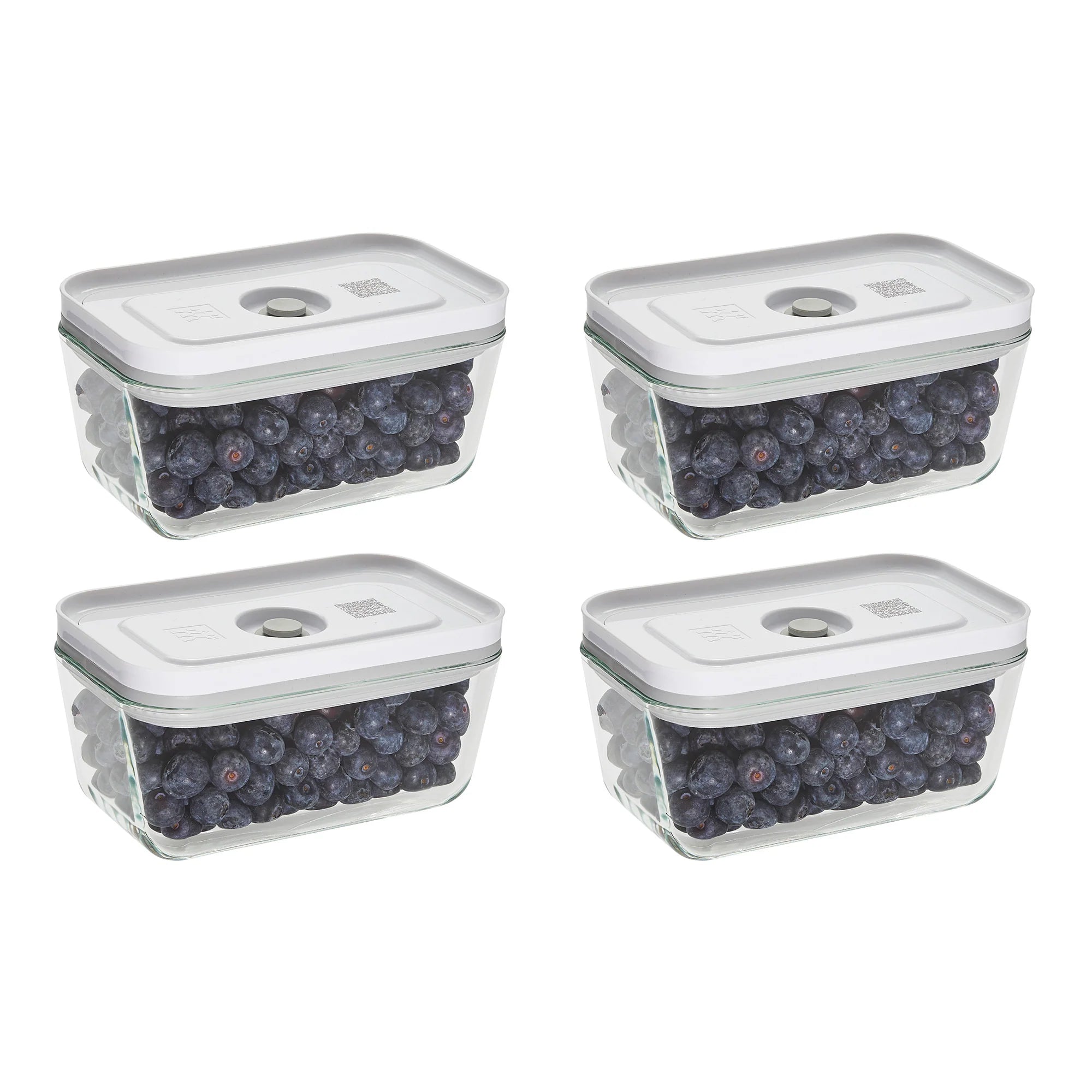 2025 ZWILLING Fresh & Save - Set de 4 recipientes de vidrio para conservación al vacío