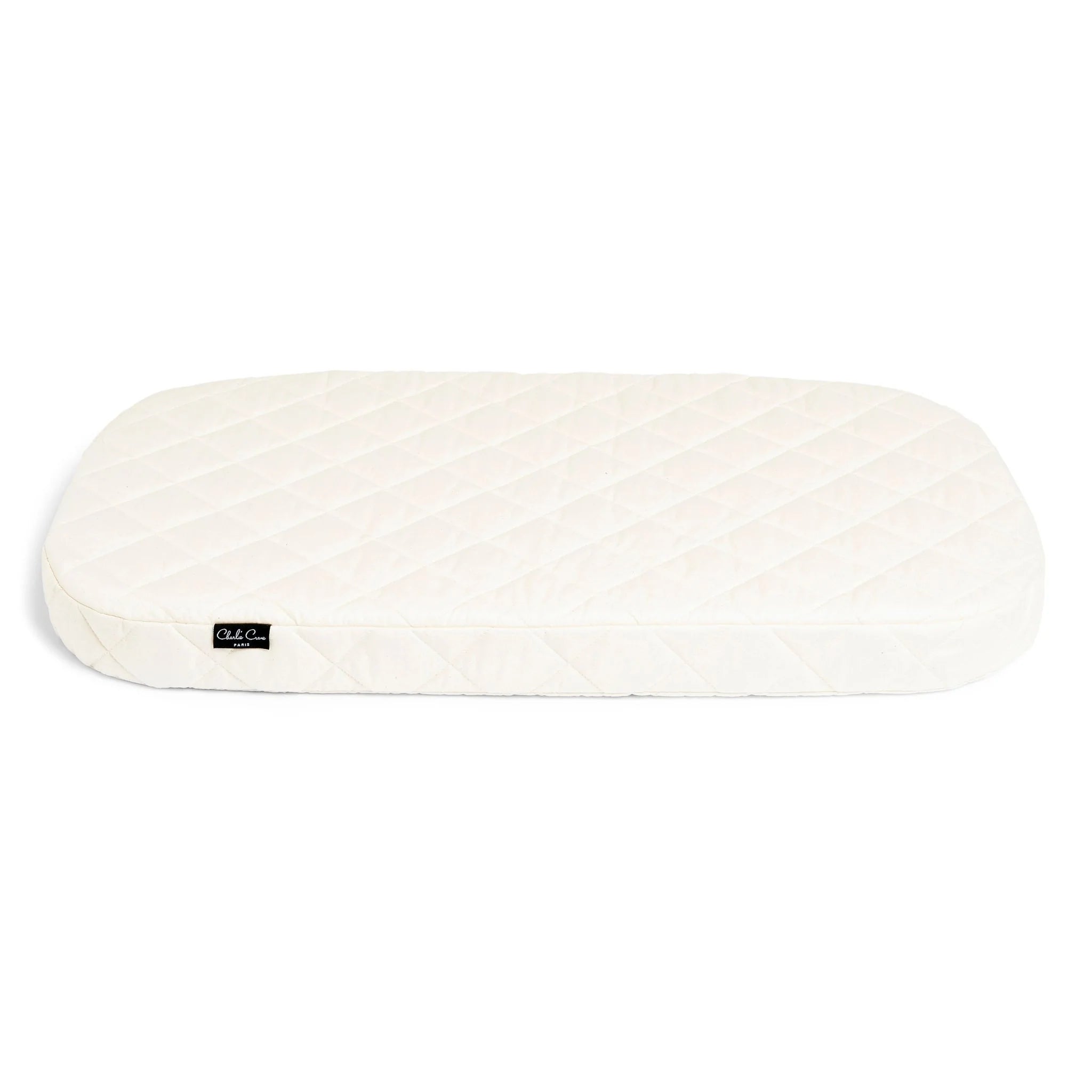 2025 Cuna KUMI de Charlie Crane – Capullo transparente con suave balanceo lateral | Dimensiones 81x56x72 cm | Colchón de espuma incluido | Cordones personalizables | Diseño moderno y minimalista