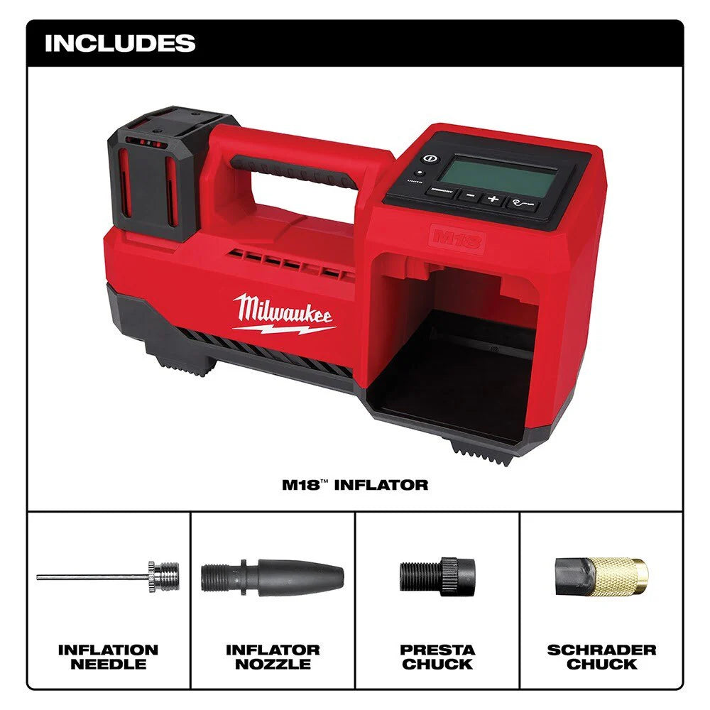 2025 Milwaukee 2848-20 M18 Inflador Compacto de Neumáticos, Solo Herramienta