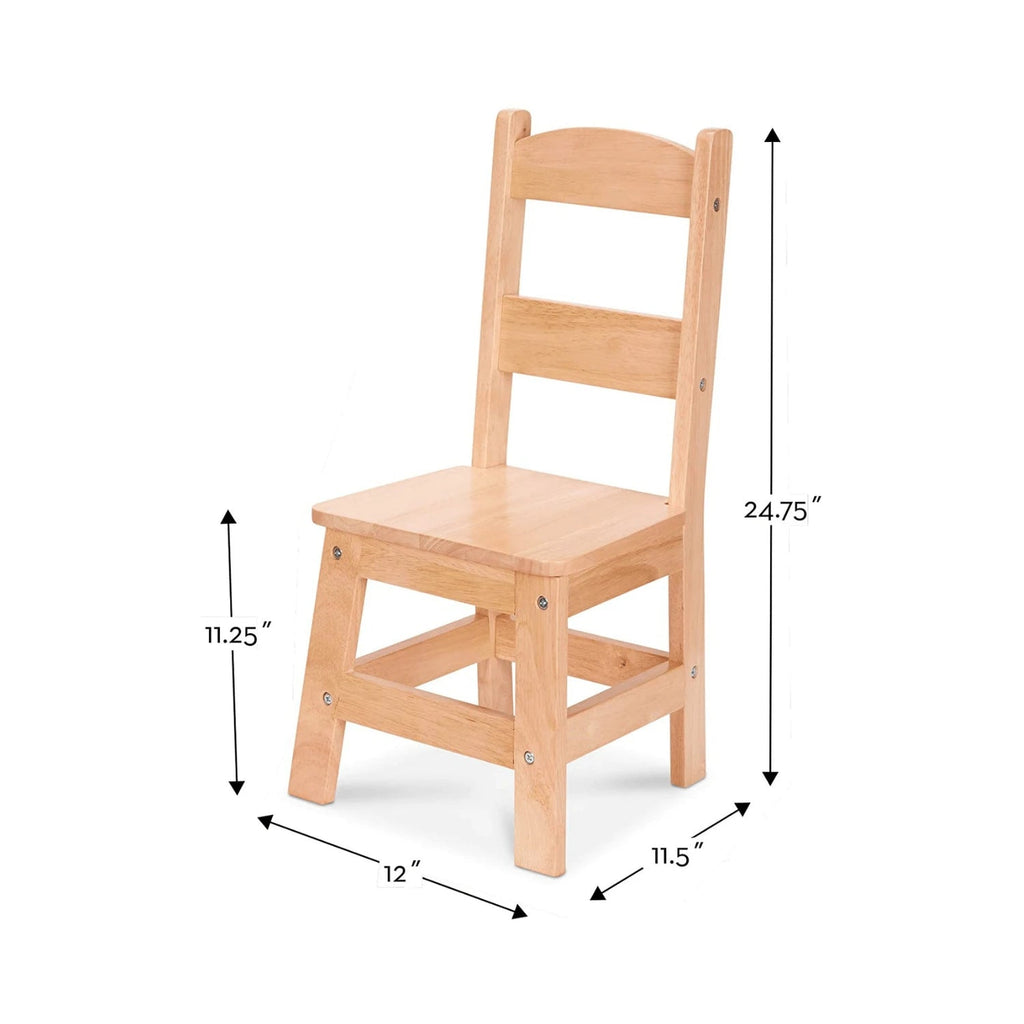 Melissa & Doug Mesa de Madera y 2 Sillas, Rubio