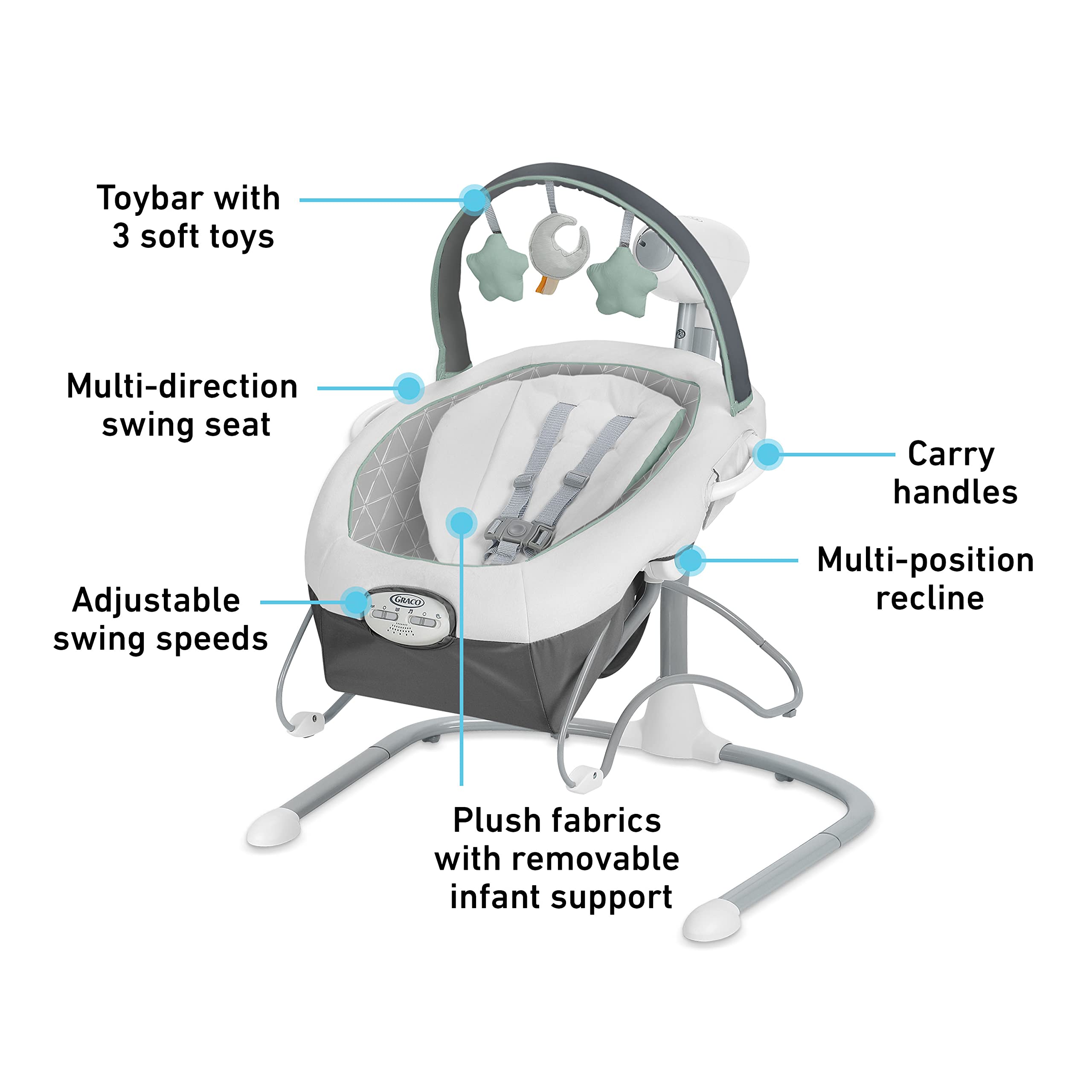 2025 Mecedora portátil Graco Soothe Swing