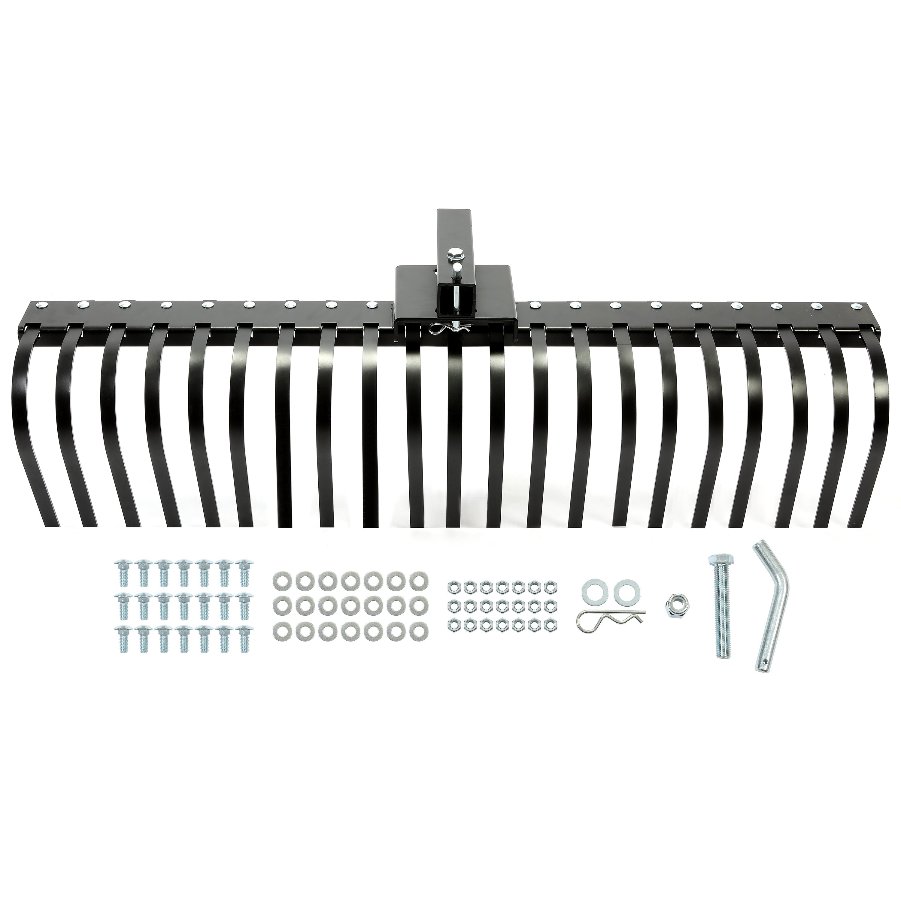 Rastrillo Paisajístico Kojem de 60 Pulgadas para ATV, UTV, SxS, Limpieza de Jardín, Patio y Playa con Barra de Herramienta de 48" o 60" y Sistema de Enganche de 3 Puntos