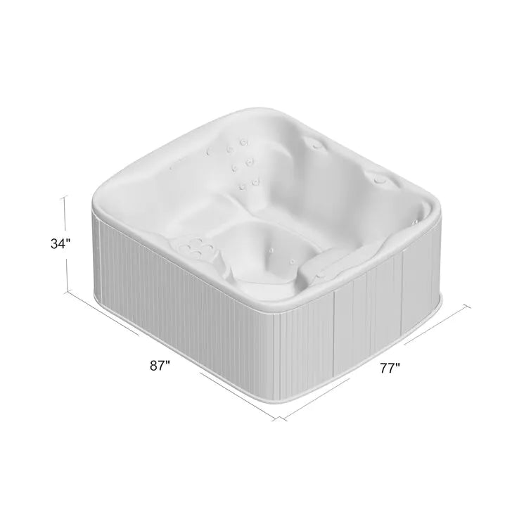 Lifesmart Spas – Spa rectangular Plug and Play 110 V, 5 personas, 23 chorros con ozonizador, color Espresso