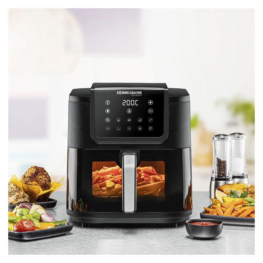2025 Freidora de aire caliente Rommelsbacher FRH 1700 XXL negra