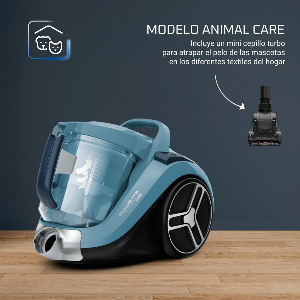 Rowenta Compact Power XXL Aspiradora sin Bolsa, Motor Eficiente Energéticamente de 900W, Filtración Ciclónica Avanzada, Depósito Extra Grande de 2.5L, Compacta, Kit Clásico, Modelo RO4B23