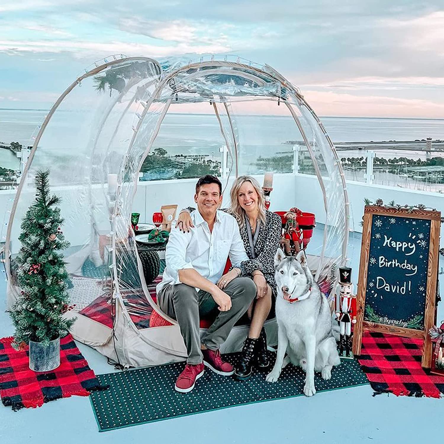 2025 Alvantor Burbuja Tienda Gazebo Pop Up, Refugio Tipo Igloo para 8-10 Personas, Carpa de Jardín y Patio