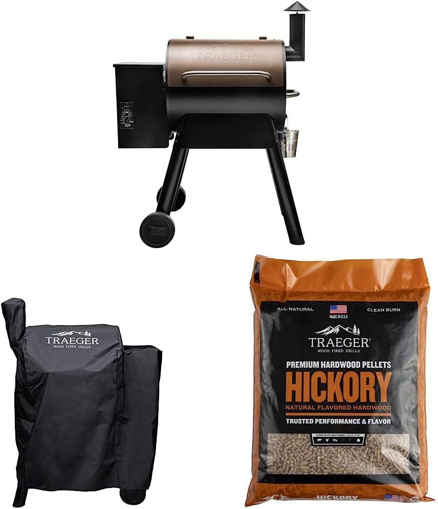 Parrilla y Ahumador Eléctrico de Pellet de Madera Traeger Pro 22, Bronce